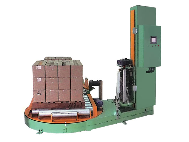 roller type stretch wrapping machine